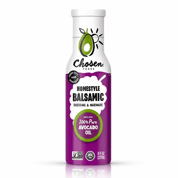 Chosen Foods Homestyle Balsamic Dressing and Marinade made with 100% Pure Avocado Oil 8 fl Oz