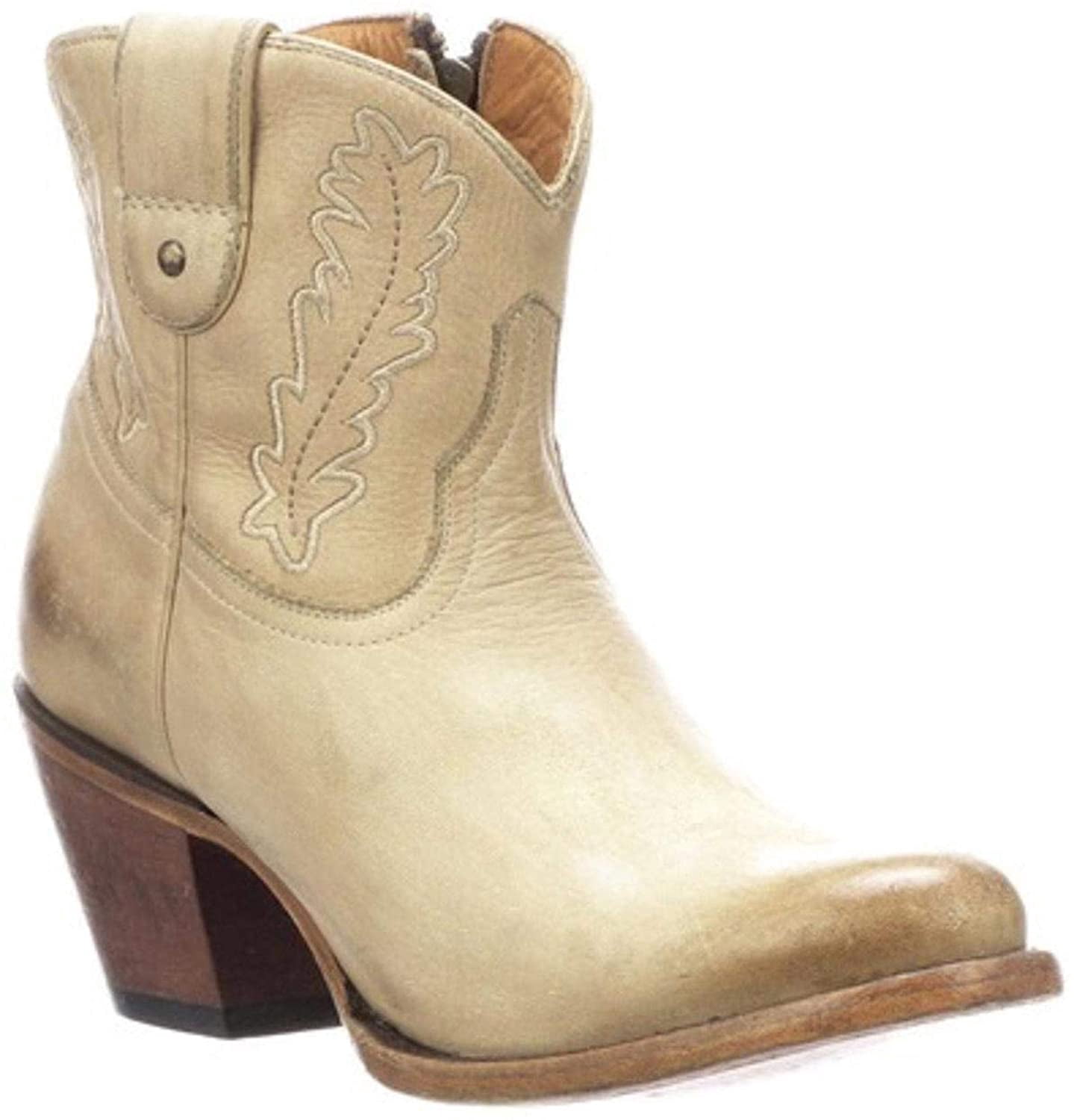 womens leather western booties