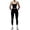 Black, variant on PISONIC Womens Workout Sets Two Piece Spaghetti Straps Tank Top Matching High Waist Leggings Gym Work Out Outfits with Pockets