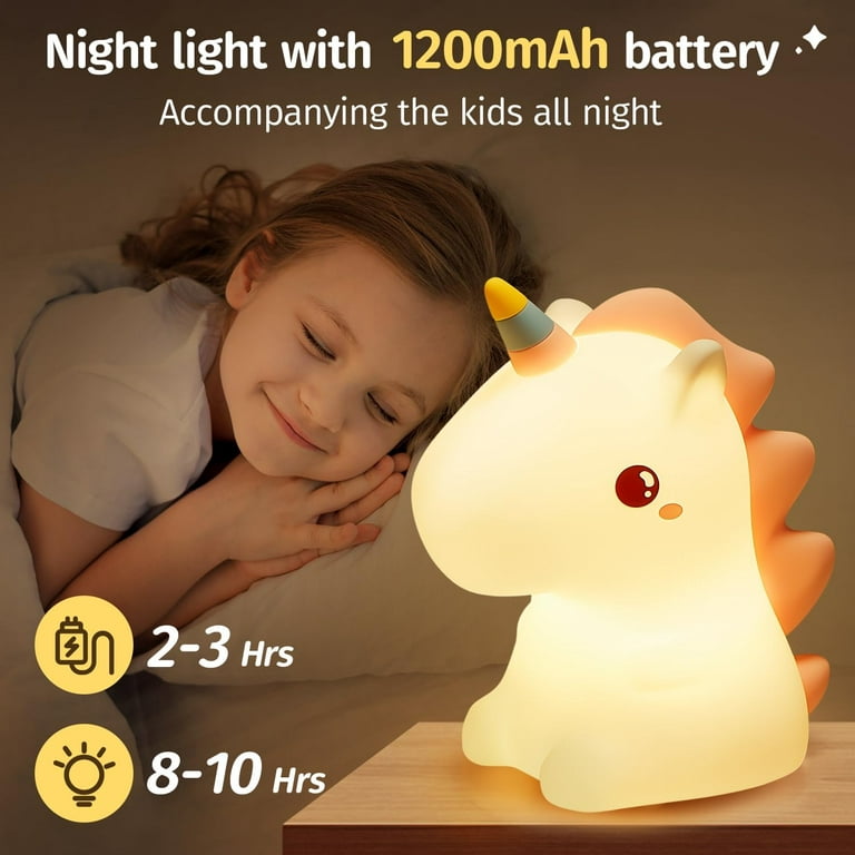 One Fire 【Unicorns Gifts for Girls】 Unicorn Night Light for Kids, 16 Colors & Remote Control Baby Night Light, Rechargeable Unicorn Lamp Girls Night