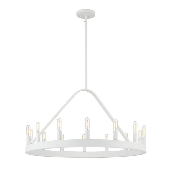 Designers Fountain Carousel 14 Light Matte White Chandelier, D254C-14CH-MW