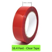 Clear Double Sided Tape, VHB (Very High Bond) Mounting Tape Heavy Duty, Waterproof and Washable Tape, 16.4 Feet Length, 1.18 Inch Width for Car, LED Strip Lights, Kitchen and Office Decor
