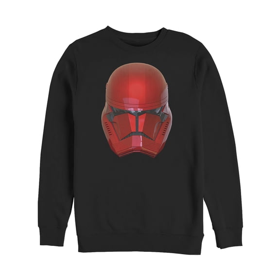 Men's Star Wars: The Rise of Skywalker Sith Trooper Helmet Sweatshirt Black 3X Large