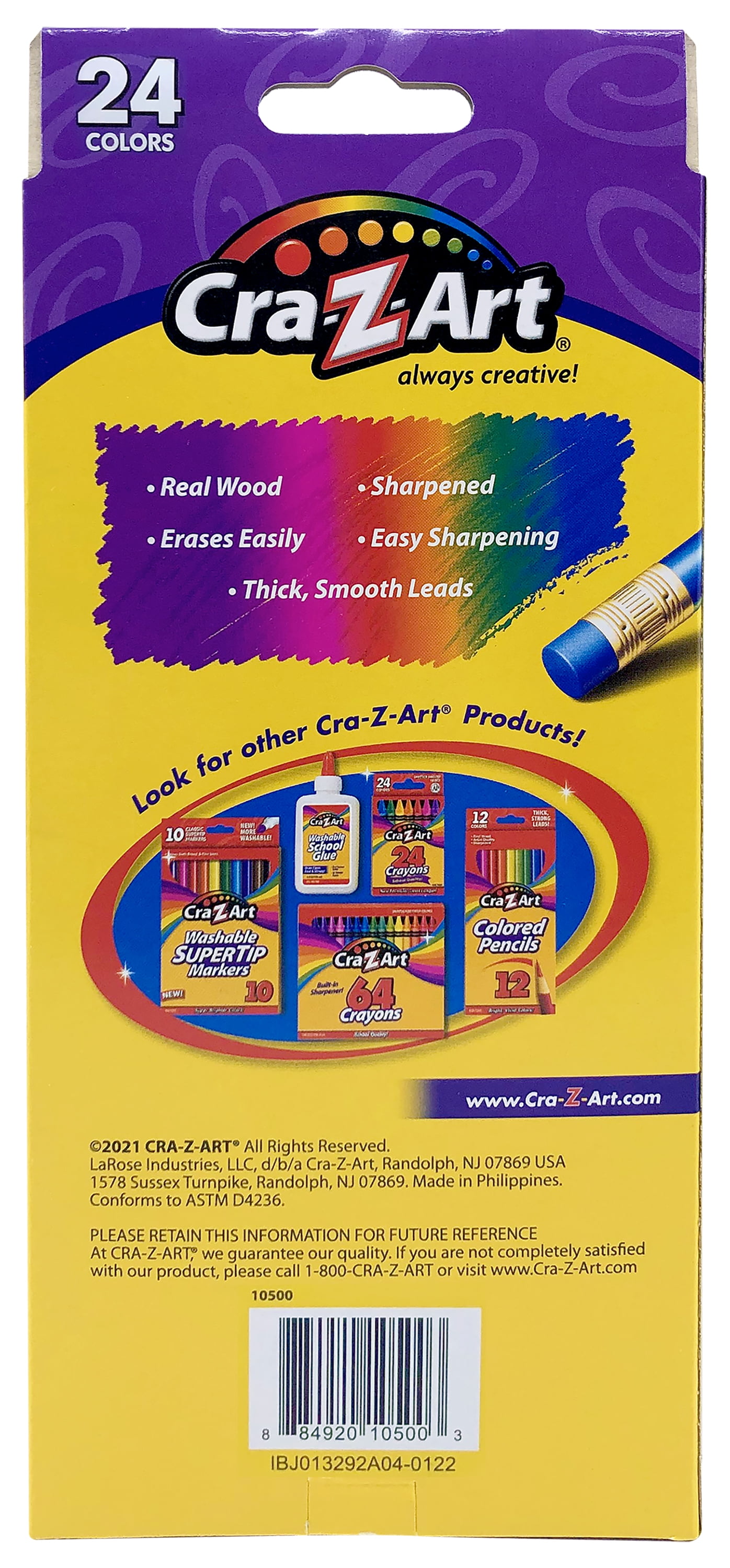 Cra-Z-art Colored Pencils, 24 Count (10403)