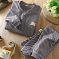 thumbnail image 2 of Coerni Baby Boy Fall Winter Clothes Toddler Boy Outfits Long Sleeve Patchwork Sweatshirt Tops Pants 2 Piece 3 Months-16T, 2 of 9