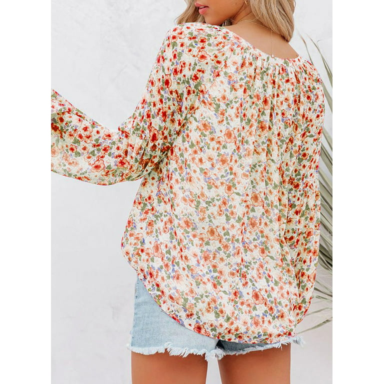  Things for 1 Dollar,Sweatshirts Women Trendy Floral Blouses for  Women Womens Long Sleeve Athletic Tops Loose : Clothing, Shoes & Jewelry