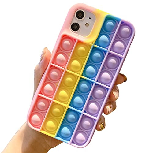 Fidget Phone Case Fidget Toys Phone Case Tie Dye Pop It Phone Case For iPhone 12 12 pro  12 Pro Max