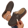 thumbnail image 3 of Domzle Clogs for Women Mules Comfortable Slip On Closed Toe Casual Shoes | Cushioned Footbed All-Day Comfort Non Slip Platform Dress Shoes Breathable Upper for Walking Work Coffee, 3 of 6