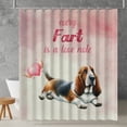 thumbnail image 2 of Every Fart is Love Note Basset Hound Guilty Face Happy Valentine's Shower Curtain Bassets Dog Breed Lovers Gifts Idea Waterproof Bathroom Bathtub Curtain - 01016, 2 of 5