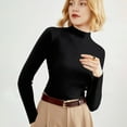 thumbnail image 5 of Crewneck Sweaters for Women Oversized Spring Winter Outfits Long Sleeve Soft Dressy Clothes Casual Pullover Tops Black S, 5 of 9