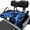 Blue Lightning Wolf Print, variant on XYZCANDO Cowhide Print Universal Golf Cart Seat Cover | Terry Cloth With 4 Pockets | Non-slip Washable Accessory for Golf Lovers