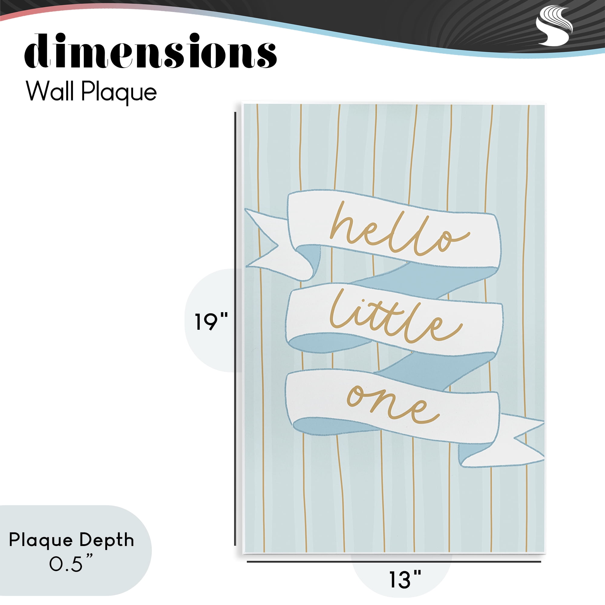 Stupell Industries Blue Hello Little One Wall Plaque Art, design by Amanda Houston