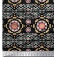 thumbnail image 1 of Soimoi Cotton Duck Fabric Floral Mandala Decor Fabric Printed Yard 42 Inch Wide, 1 of 3