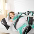 thumbnail image 3 of Homewish Spiral Lines Twin Comforter Sets,Modern Aesthetic Bedding Set,Green Black,Light Gray Reversible,2 Pieces,1 Comforter and 1 Pillowcase, 3 of 7