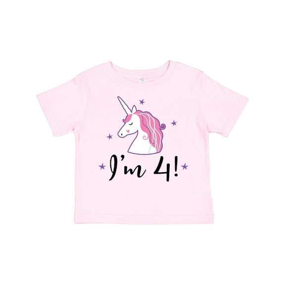 Inktastic 4th Birthday Cute Unicorn Girls Toddler T-Shirt
