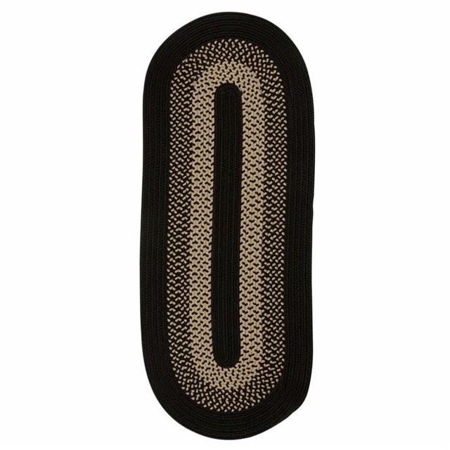 Colonial Mills WH41R030X096 30 x 96 in. Winterhold Round Runner Rug, Black