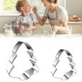 thumbnail image 2 of Biscuit Moulds Christmas Tree Cookie Cutter Set 2 Piece Christmas Tree Cookie Cutter Set with Recipe Booklet for Christmas Decoration Diy Gift Home Children Baking Tools, 2 of 3
