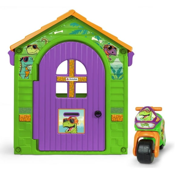 Set Casita y Correpasillos Injusa Dinorider