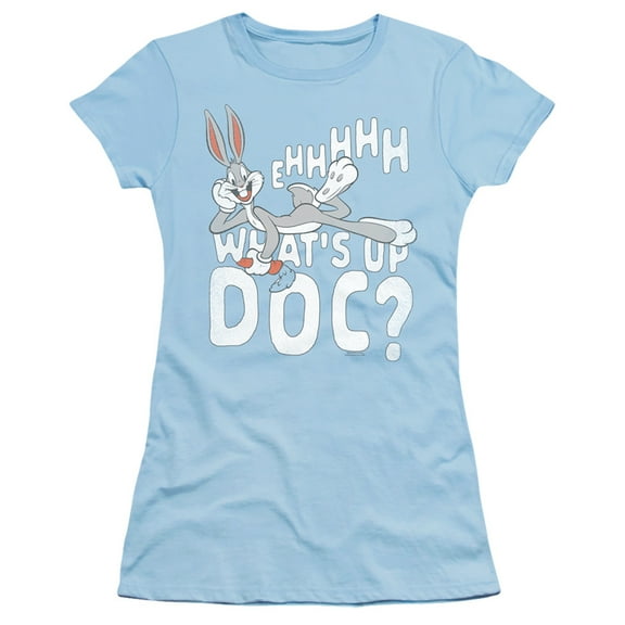 Looney Tunes Whats Up S/S Junior Women's T-Shirt Sheer Light Blue