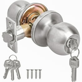 Faultless Tulip Satin Stainless Steel Entry Knob and Single Cylinder Deadbolt Right Handed Faultless Tulip Satin Stainless Steel Entry Knob and Single Cylinder Deadbolt Right Handed