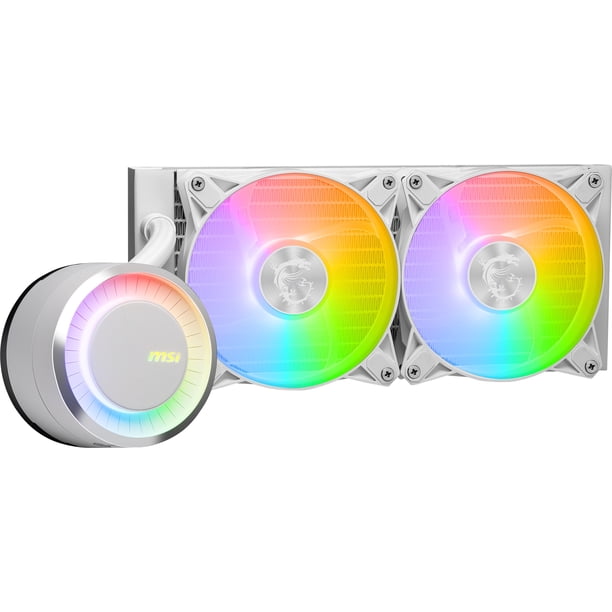 MSI MAG CORELIQUID E240 WHITE, AIO Liquid CPU Cooler, 240mm Radiator ...
