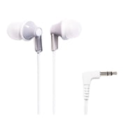 Panasonic ErgoFit Wired In-Ear Earbud Headphones with Right-Angle 3.5-mm Connector, RP-HJE120, Silver