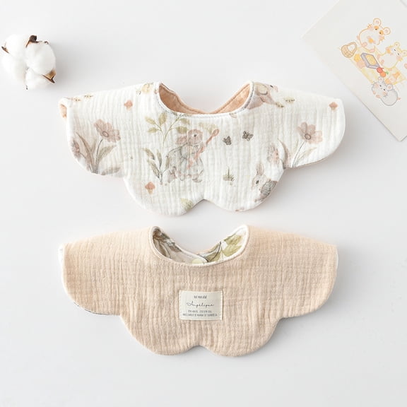 Dalrosia Dual Usage Baby Bibs for Drooling and Teething, Muslin Baby Drool Bibs for Boys & Girls with Hidden Pocket, Soft Cotton, Extra Absorbent, Mess-proof, for Toddler, Newborn, Infant
