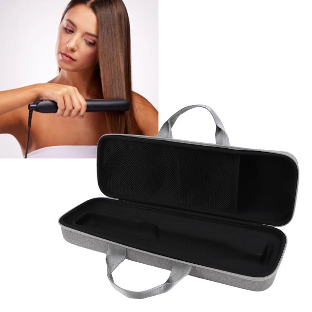 Straightener Hard Case, Hair Iron Storage Case Scratch Resistance EVA Middle Layer Accurate Groove for Airstrait HT01