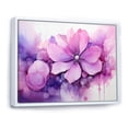 thumbnail image 3 of Designart "Botanical Ink Pink and Purple Floral Elegance" Oversized Abstract Framed Wall Art - Modern Pink Abstract Botanicals Living Room Framed Canvas Art, 3 of 7