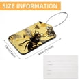 thumbnail image 5 of Bee Square PU Leather 2 Pack Travel Tag - Bag Tag - Suitcase Tag with Privacy Cover and Stainless Steel Ring - Suitable for Travel, Backpack, and Handbag, 5 of 7
