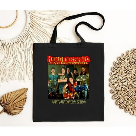 vintage King Gizzard & The Lizard Wizard ® US Canada Tour 2024 Concert Tote Bag-TH20987