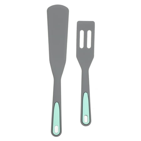 

2Pcs Silicone Mini Shovels Frying Egg Spatulas Home Kitchen Steak Spatulas (Blue)