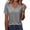 Gray, variant on Ayolanni Solid Blouses for Women Scalloped Short Sleeve V-Neck Blouse Workout Loose Basic Shirts Tops for Women Green L