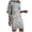 A-Grey694, variant on Women's Off Shoulder Sweater Dress Batwing Sleeve Ribbed Knit Shift Dress Casual Chic Night Out Evening Dress