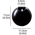 thumbnail image 2 of Set Of 2 Mini Wall-mounted Ceramic Flower Pots White / Black, 2 of 5