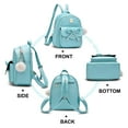 thumbnail image 7 of Girls Mini Leather Backpack Purse 3 Pieces Set Bowknot Small Backpack Cute Casual Travel Daypacks Green, 7 of 7