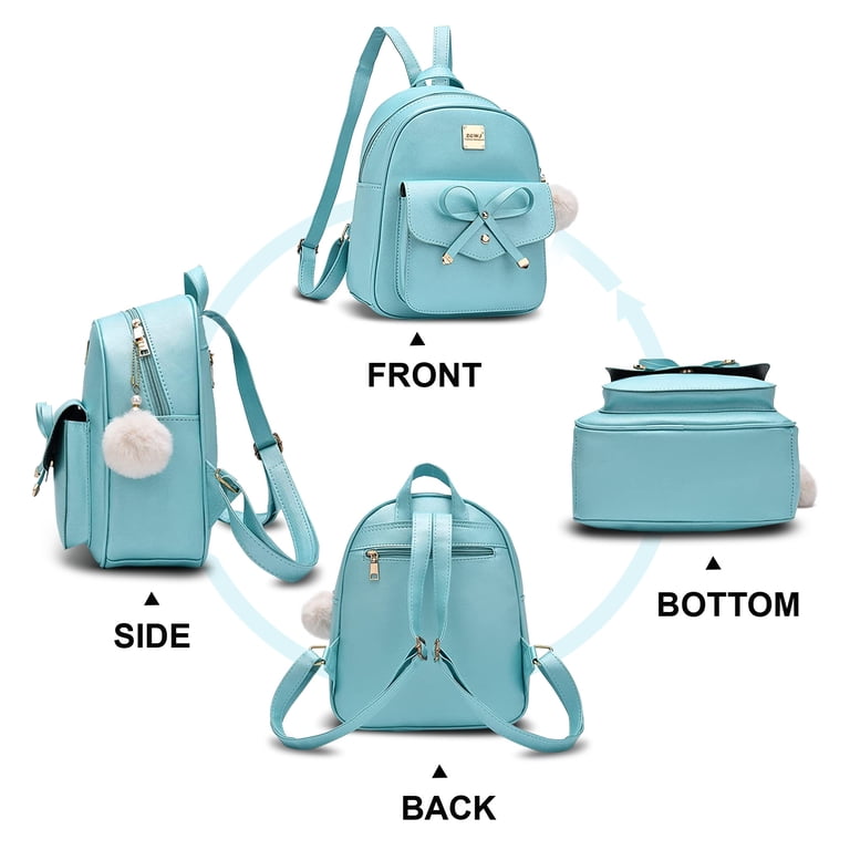 Mini Leather Backpack Set 3-Piece Bowknot Daypack Crossbody Purse Walmart Girls main image 3