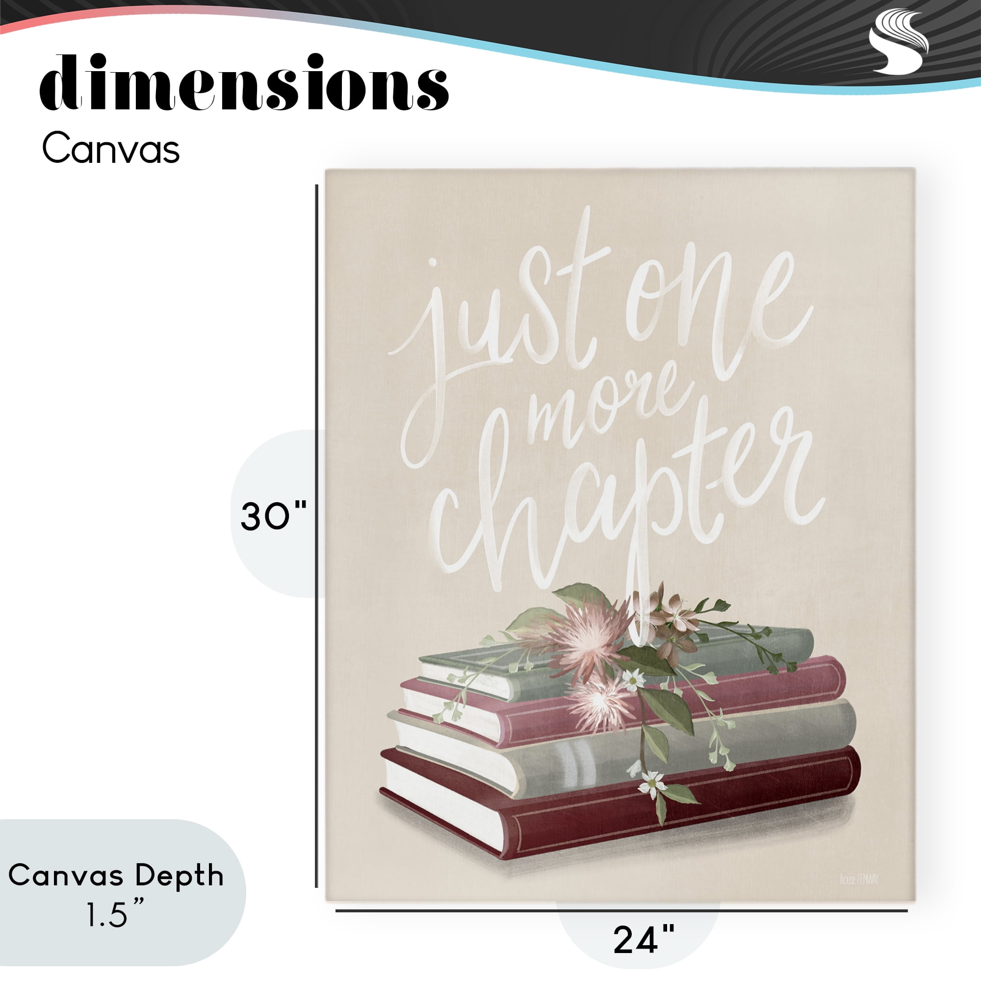 Stupell Industries One More Chapter on Beige Canvas Wall Art, design by House Fenway
