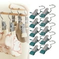 thumbnail image 2 of Boot Hangers Clips, 10 Pcs Portable Laundry Hooks Hanging Clips, 360° Rotating Heavy Duty Hanging Hooks Clip for Closet Travel Pants Socks Handbags (Green), 2 of 6
