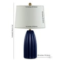 thumbnail image 4 of SAFAVIEH Kayden 25.5 in. Textured Ceramic Table Lamp, Navy Blue, 4 of 4