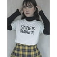 thumbnail image 2 of Simple Is Beautiful Shaped T-Shirt Women -Smartprints Designs, Female Medium, 2 of 4