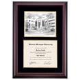 thumbnail image 1 of OCM Diploma Frame for Western Michigan University, Black/Gold Mat with Waldo Library Pen & Ink, 24" x 17", 1 of 5