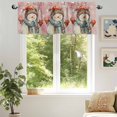 thumbnail image 6 of Christmas Valances for Windows, 60 x 18in, Watercolor Snowflakes Cute Snowman Pink Rod Pocket Kitchen Valance Curtain Light Filtering Window Treatments for Living Room Bedroom, 1 Panel, 6 of 7
