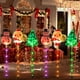 thumbnail image 4 of Paquete de 6 Luces Navideñas Móviles Led Solares Impermeables para Exteriores, Decoración Solar para Patio, Árbol, Muñeco de Nieve, Reno., 4 of 7