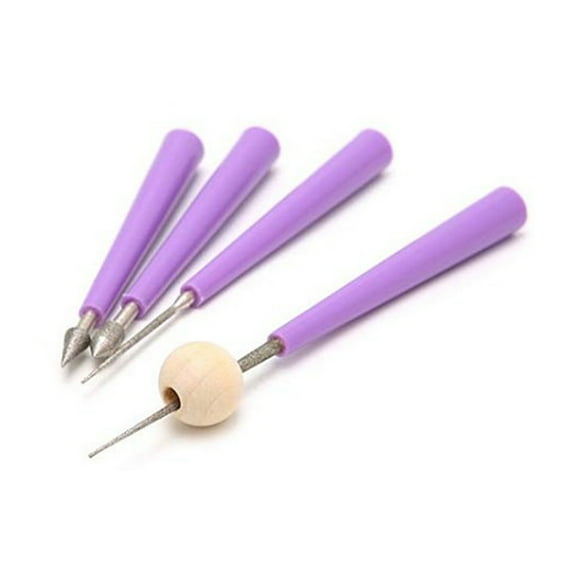 4PCS Bead Hole Reamer Needle Style Opener Drill 0.6-3mm Puncher for Craft DIY Tools