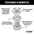 thumbnail image 2 of CURT 48810 Replacement 1-7/8-Inch Pintle Hitch Ball, 6,000 lbs, 1-1/4-Inch Shank Diameter, 2 of 3
