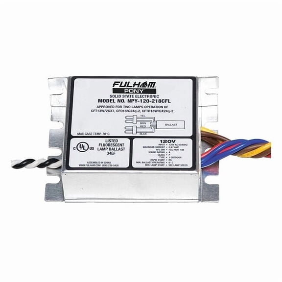 fulham pony npy-120-218-cfl cfl ballast,rapid,cfl lamps,0.55a g9363952