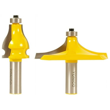 Yonico 3 Bit Raised Panel Cabinet Door Router Bit Set- Bevel- 1/2 ...