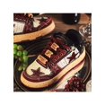 thumbnail image 2 of Red Wine Star Shoes National Tide Design Co-Branded Board Shoes 2024 New Men's Shoes Hundred With Heightening Thick Bottom, 2 of 5