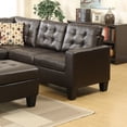 thumbnail image 6 of DeeHome Modular Sectional w Ottoman Espresso Faux Leather 4pcs Sectional Sofa LAF And RAF Loveseat Corner Wedge Ottoman Tufted Cushion Couch, 6 of 9